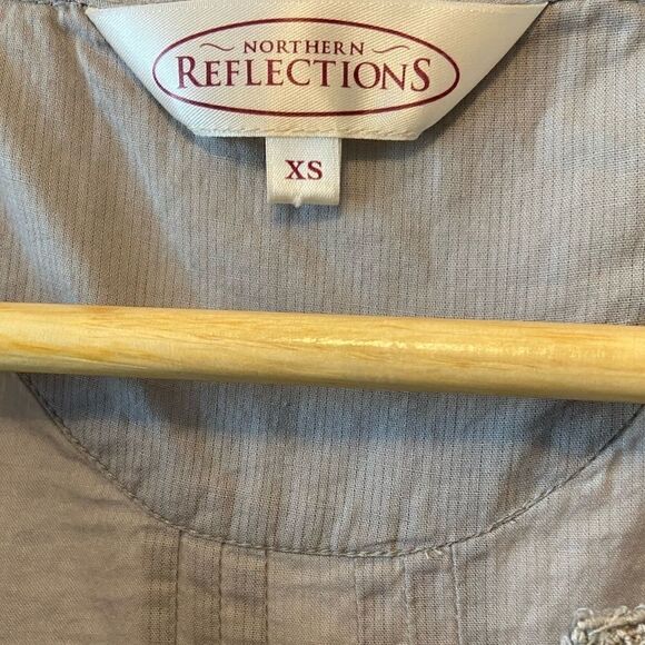 NORTHERN REFLECTIONS Grey Cotton Peasant Top XS - Picture 4 of 8